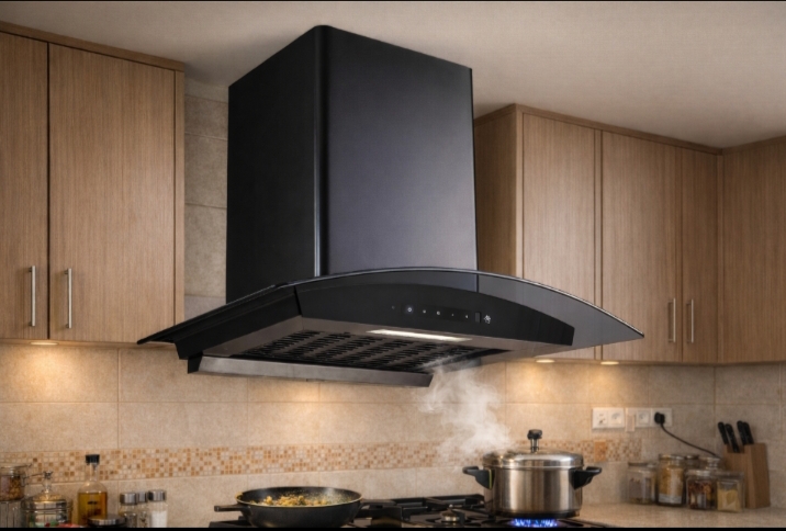 chimney size for indian kitchen above gas stove